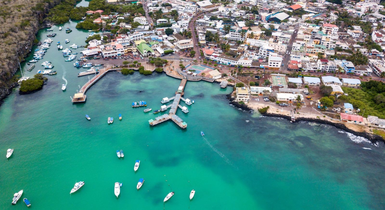 Puerto Ayora on Santa Cruz Island in the Galapagos