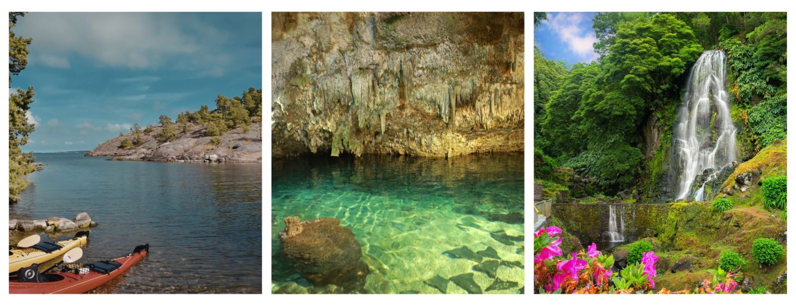 What is a soft adventure holiday? Kayaking, Swimming, Waterfalls