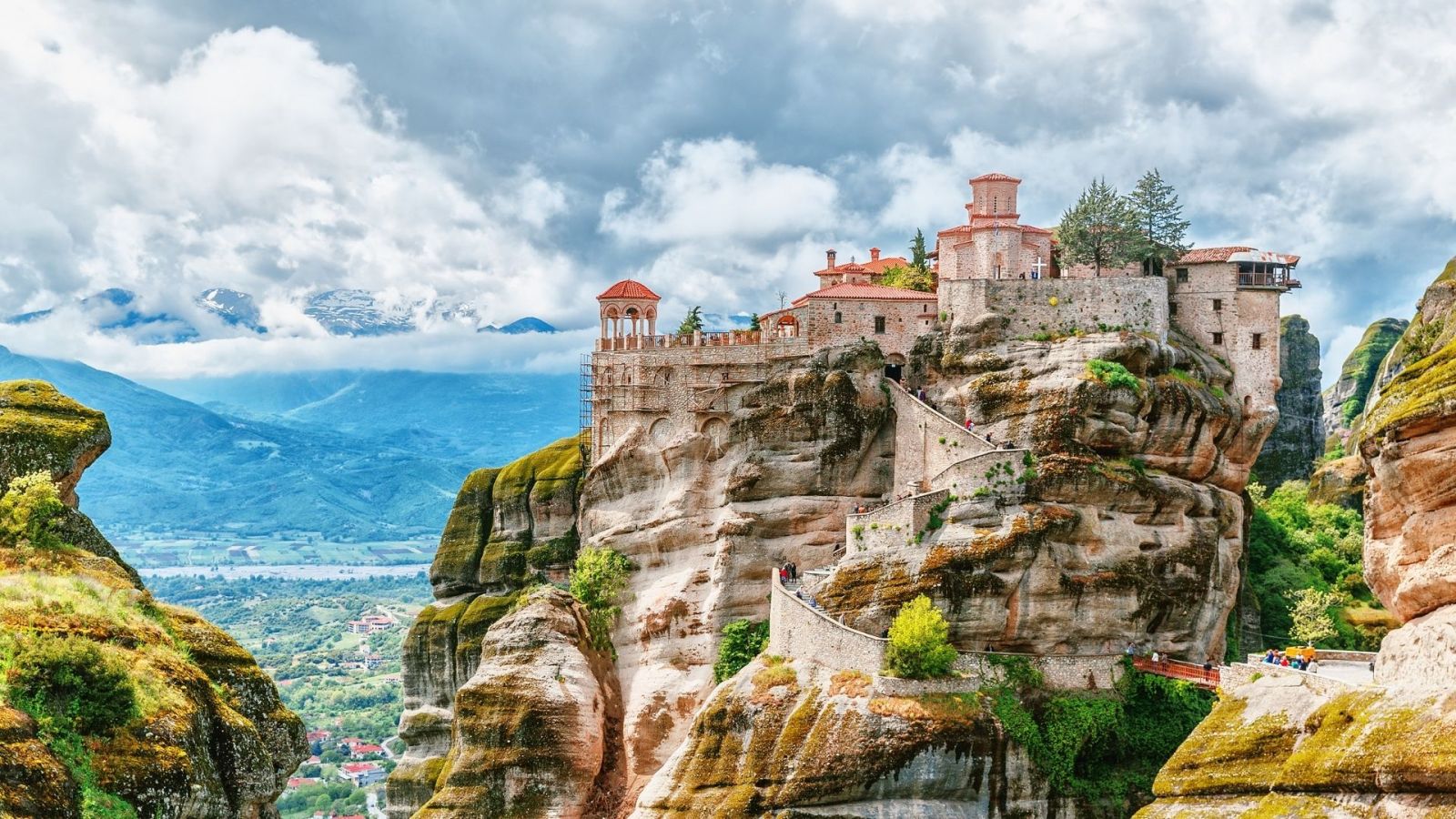Greece Escorted Tous. Monastery on cliff