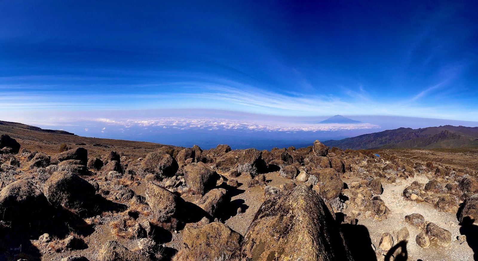 Machame hut, lunar landscape, kilimanjaro trek,hiking holidays