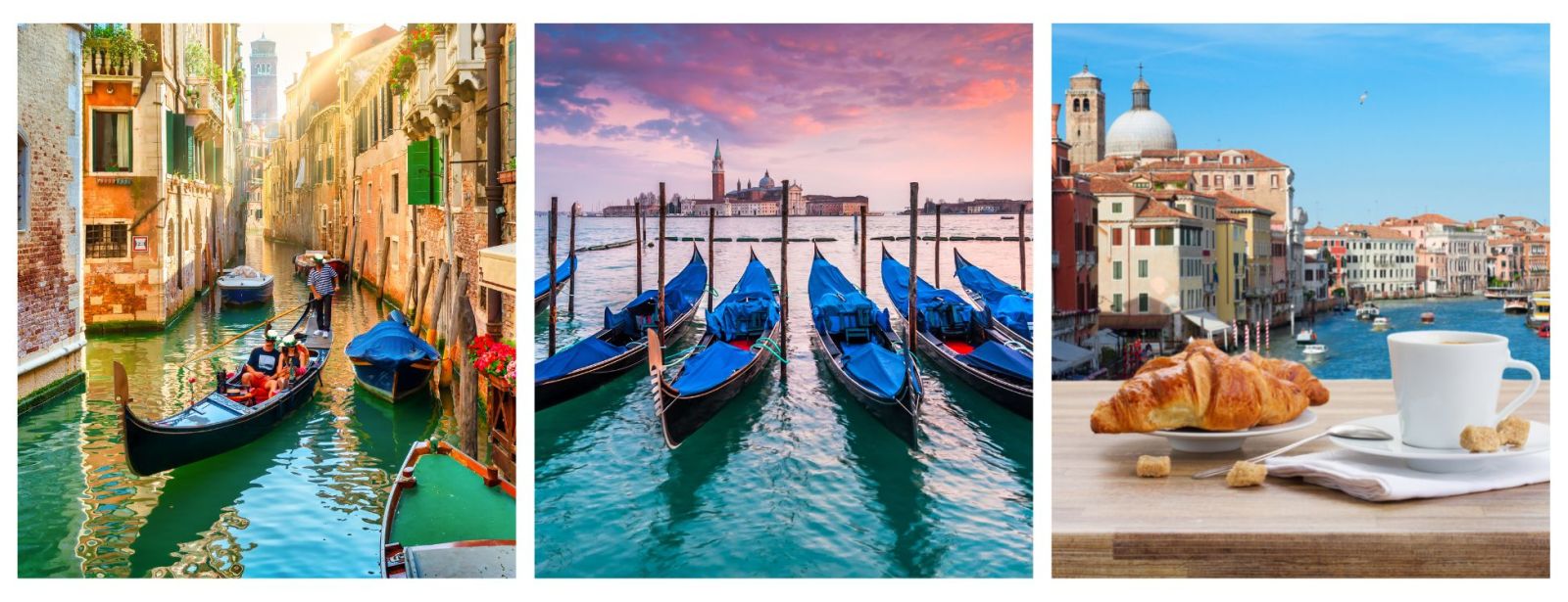 Venice Holidays. Gondalas and canals